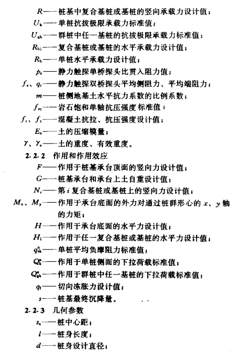 荆州建筑桩基技术规范符号术语